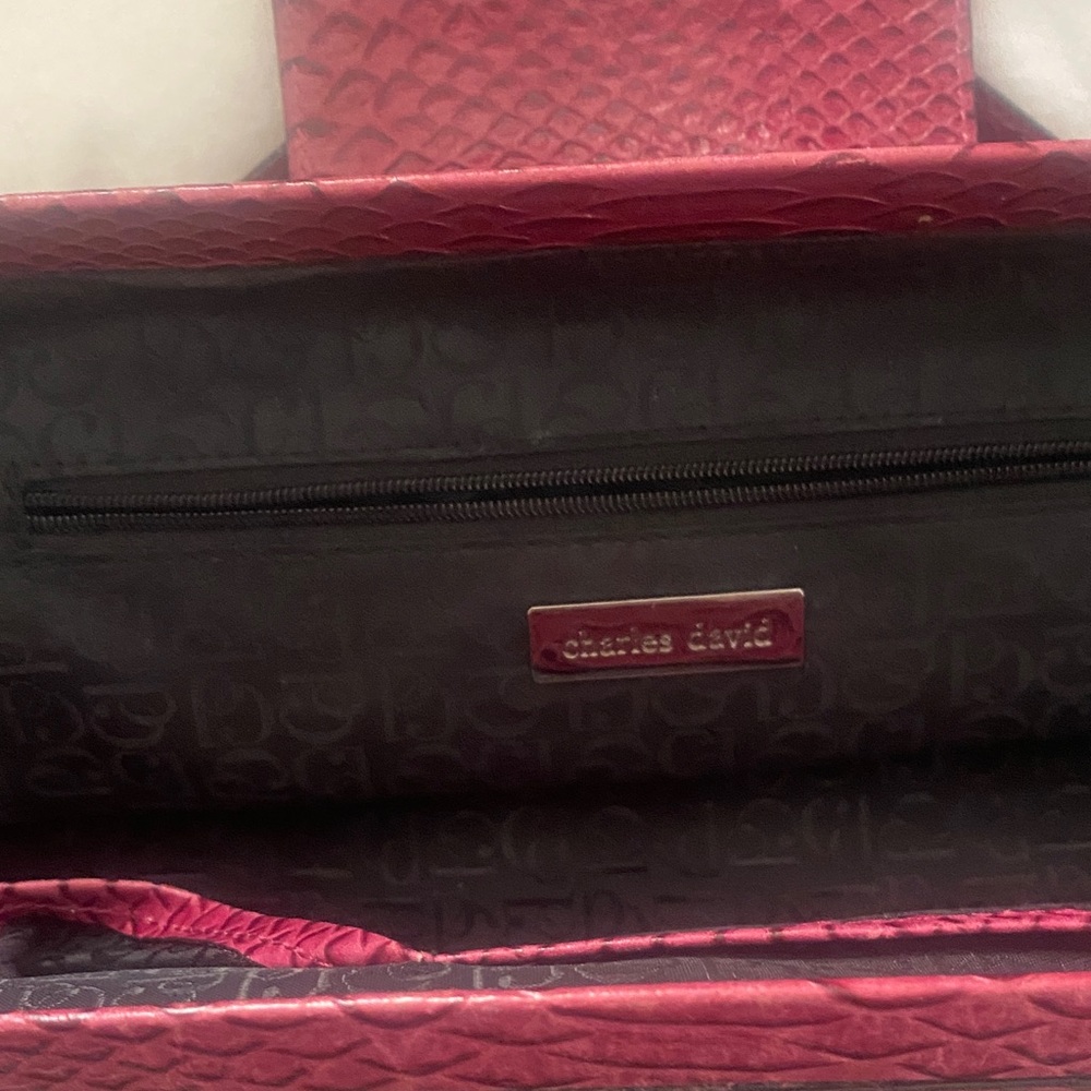 Charles David Burgundy Shoulder Bag - Picture 3 of 5